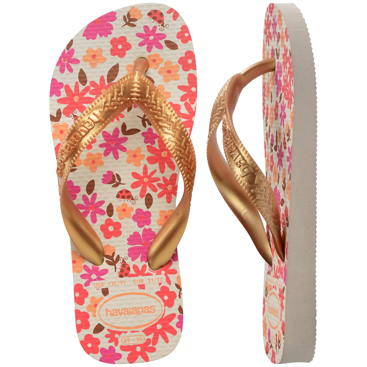 Kids' Flores Top Flip Flops